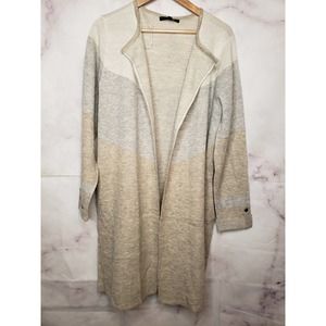 ADRIENNE VITTADINI color black knit open cardigan sweater XL